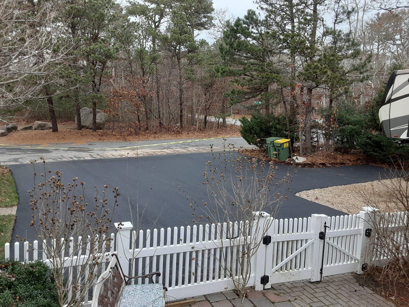Residential asphalt driveway