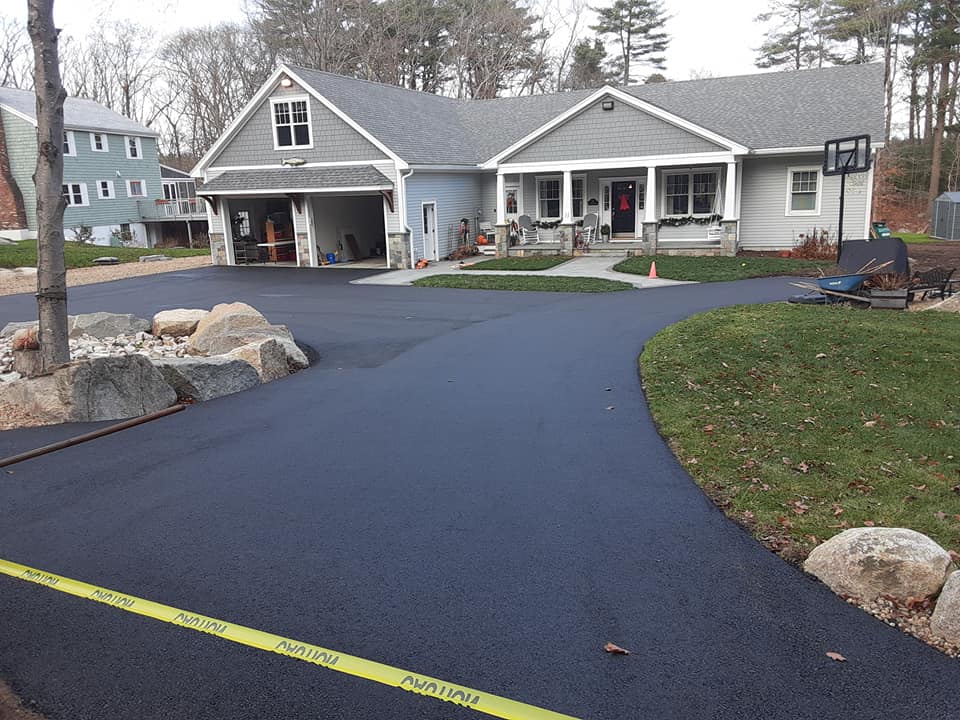 Residential asphalt driveway