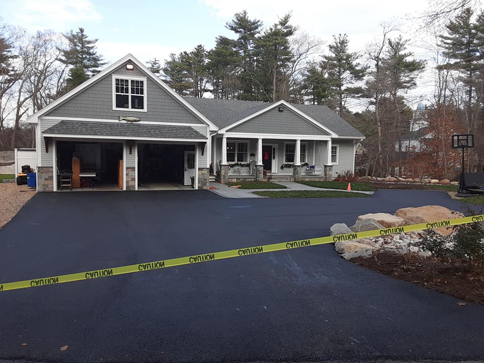 Residential asphalt driveway