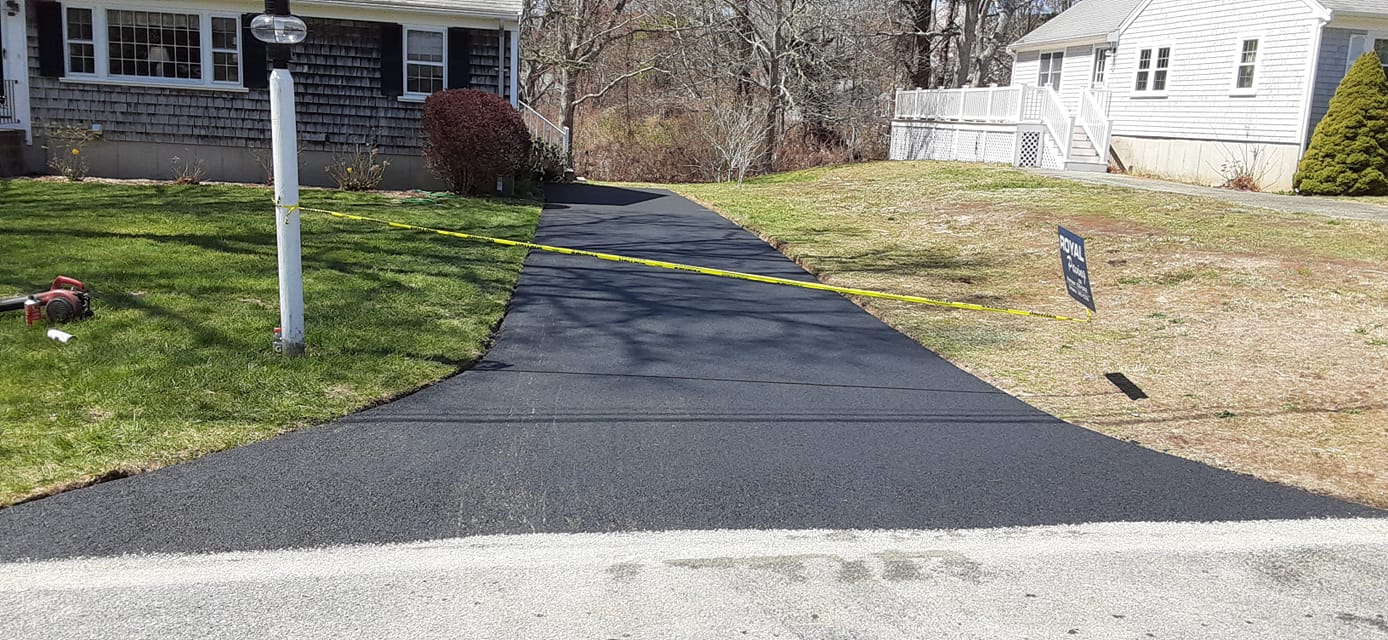 Residential asphalt driveway