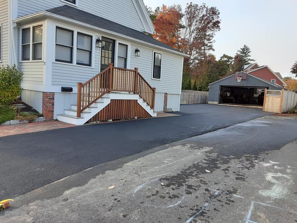 Residential asphalt driveway