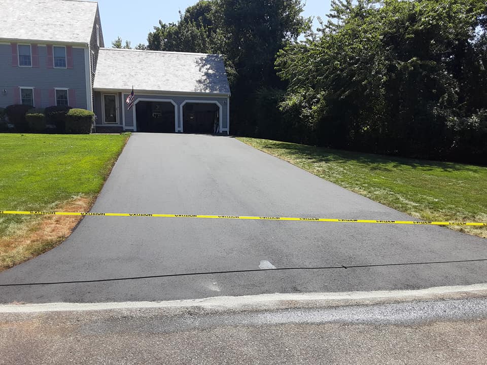 Residential asphalt driveway