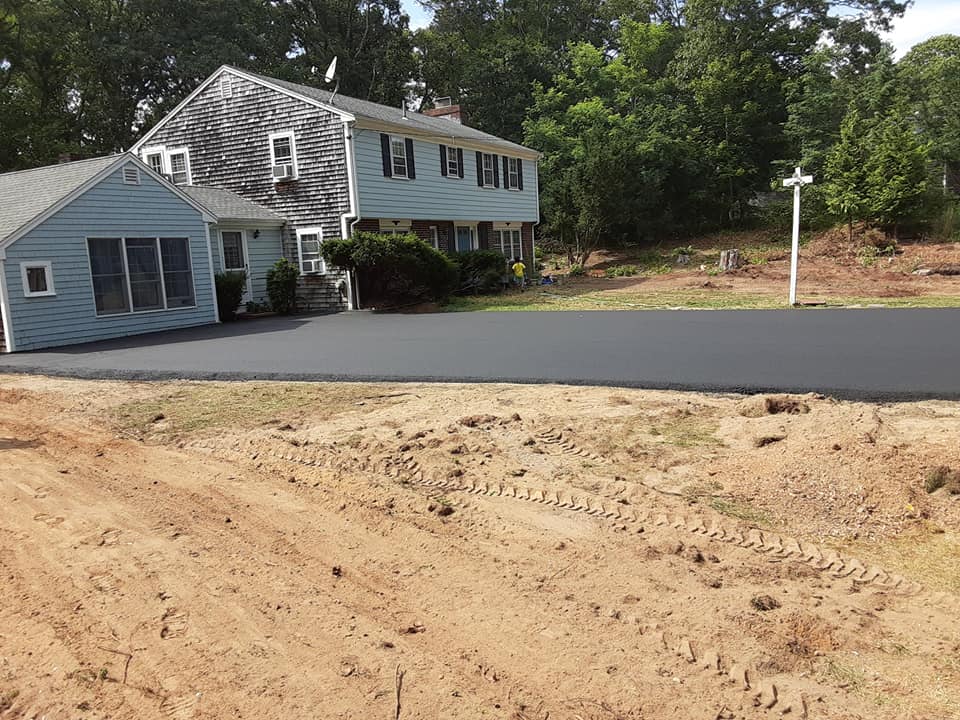 Residential asphalt driveway