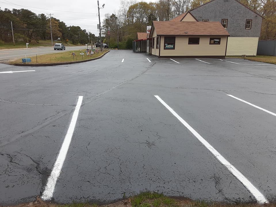 Asphalt parking lot