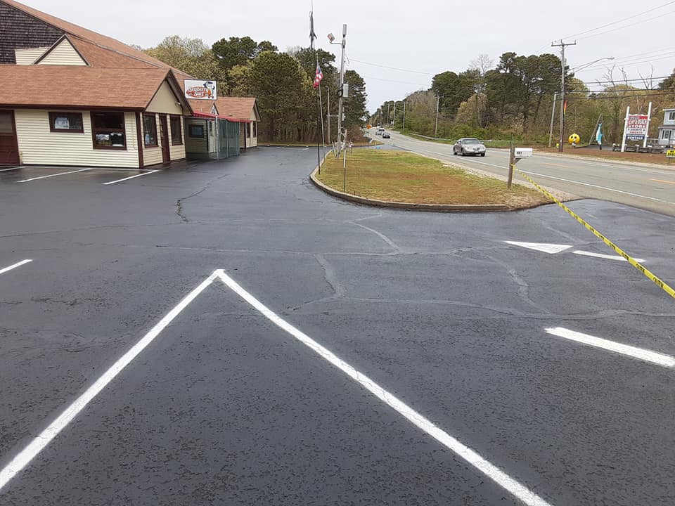 Asphalt parking lot