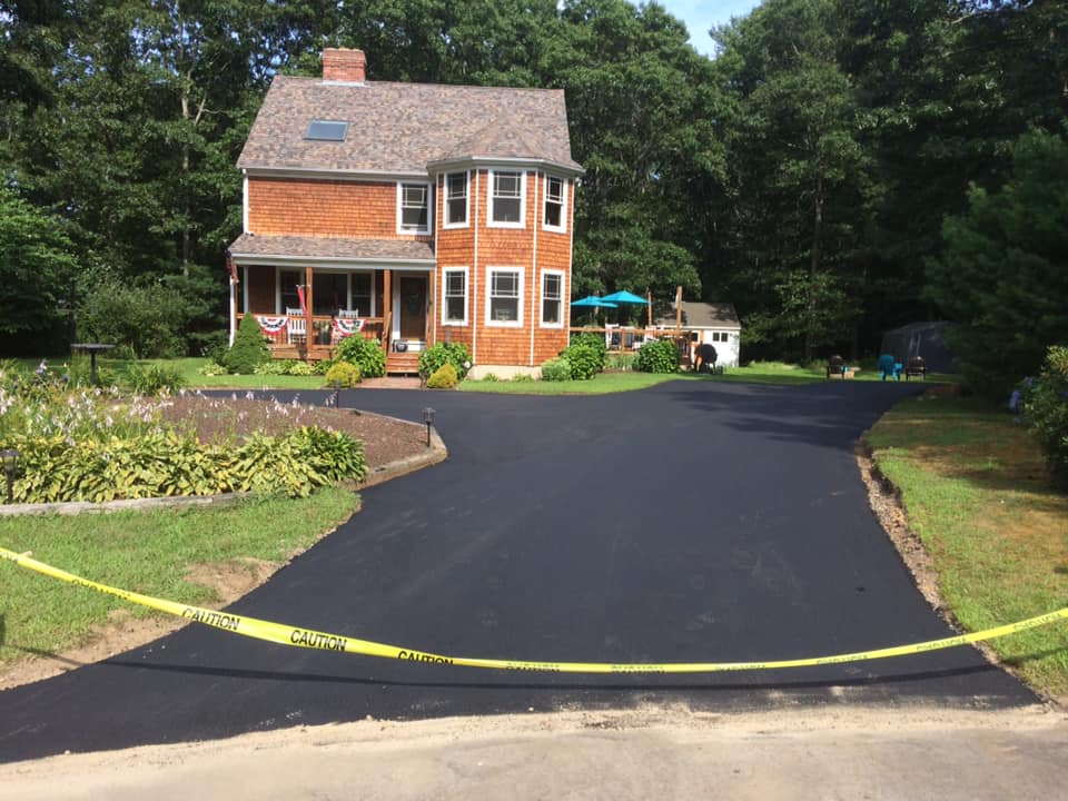 Residential asphalt driveway