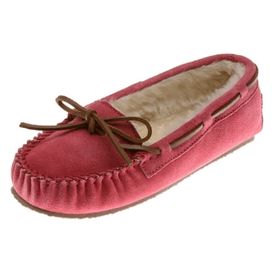 Minnetonka Moccasins 4017 - Women's Cally Slipper - Pile Lined - Hot Pink Suede