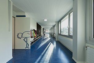 School corridor cleaning