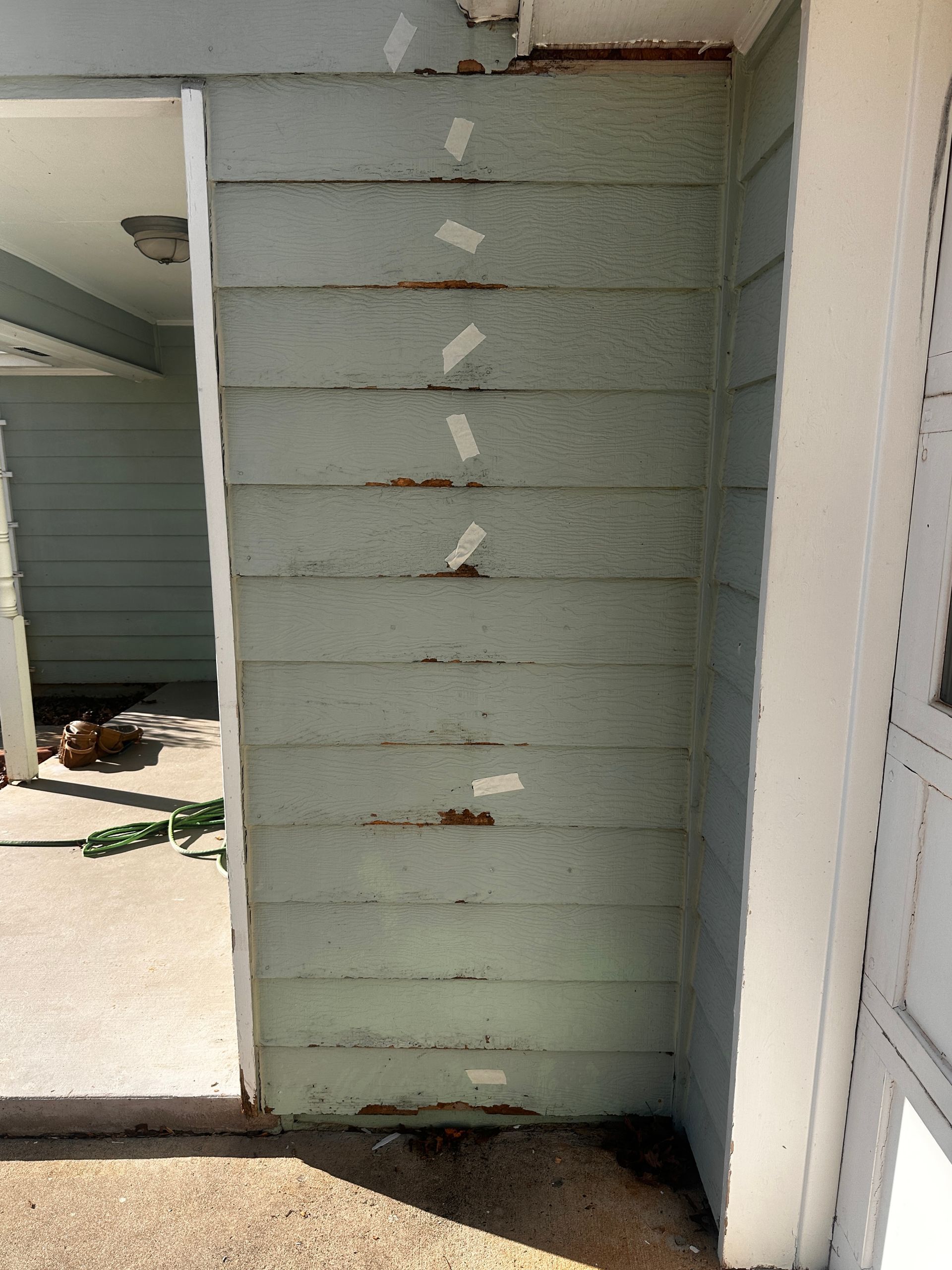 before exterior painting