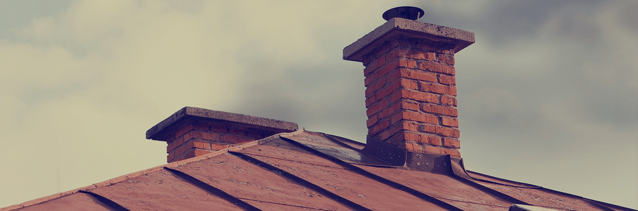 Chimney and roof