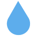 A simple light blue water droplet icon on a white background.