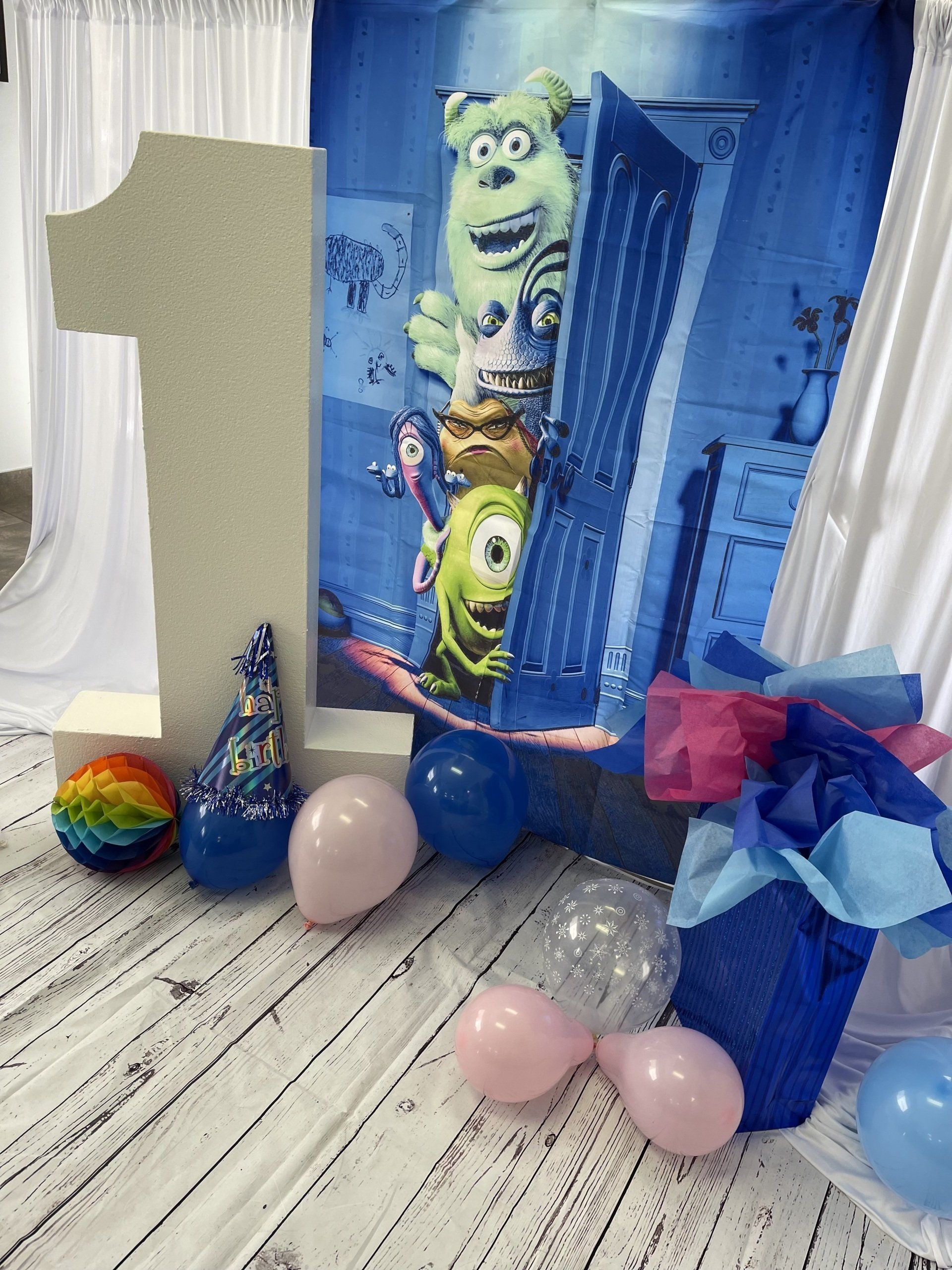 Monster's Inc display for 1st birthday