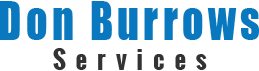Don Burrows Services logo in blue and black text on a white background