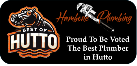 Best of Hutto plumbing ad with orange logo and wrench; text says 