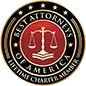The best attorneys of america lifetime member seal has a scale of justice in the center.