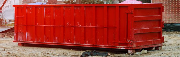 Red dumpster
