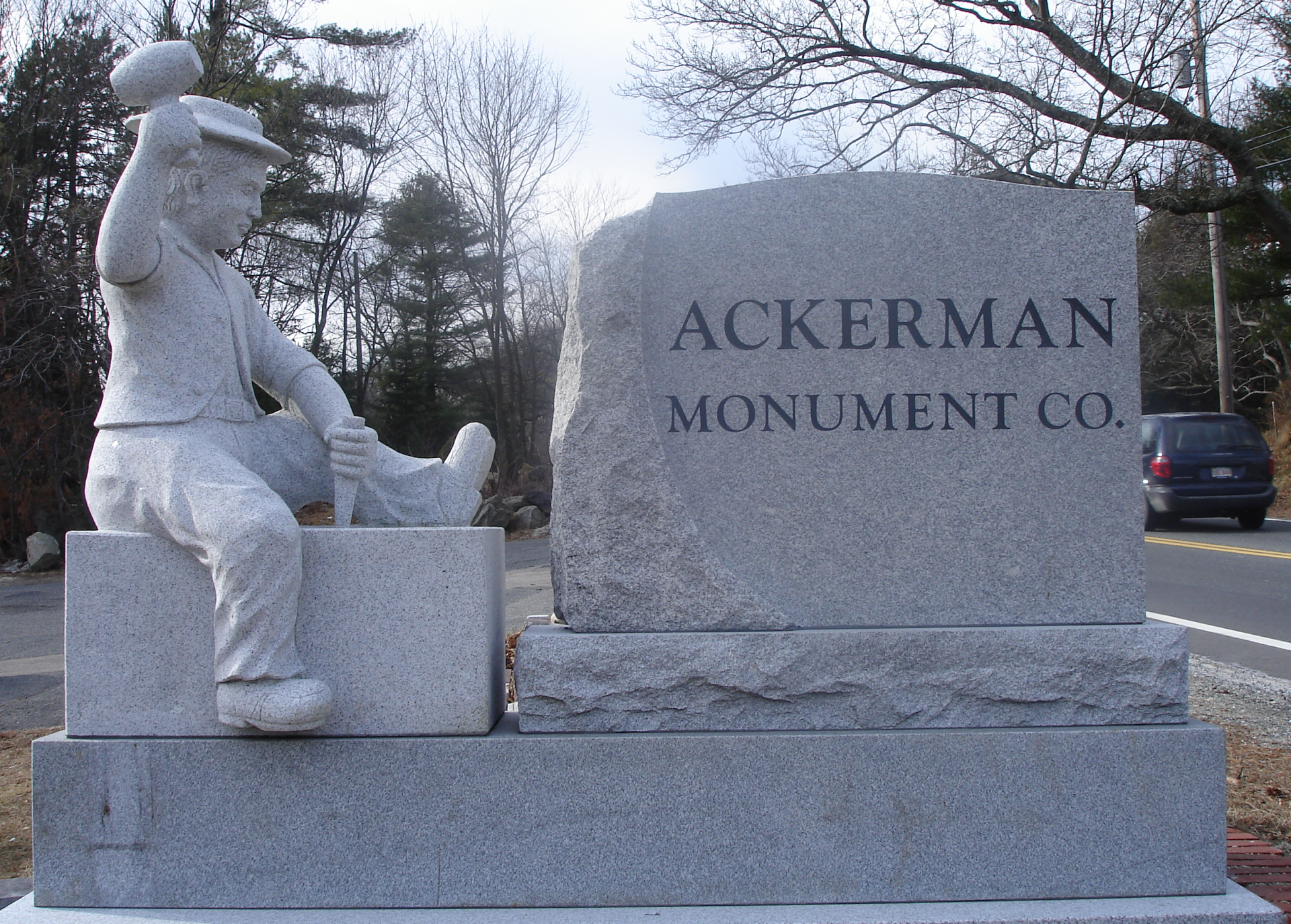 Ackerman Monument Co. sign