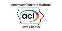 Logo for the American Concrete Institute Iowa Chapter. Features an outline of Iowa with the 