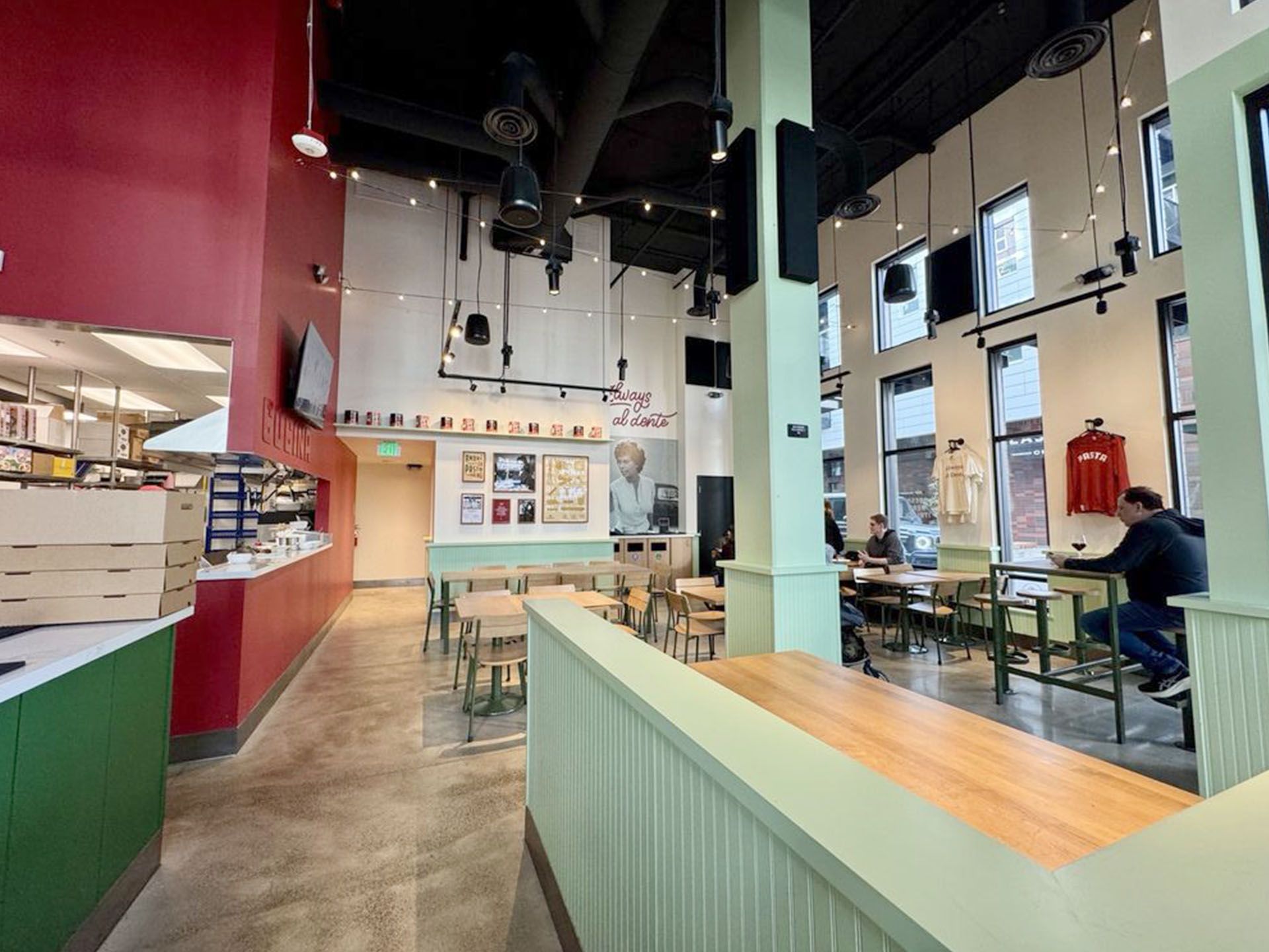 A spacious restaurant interior