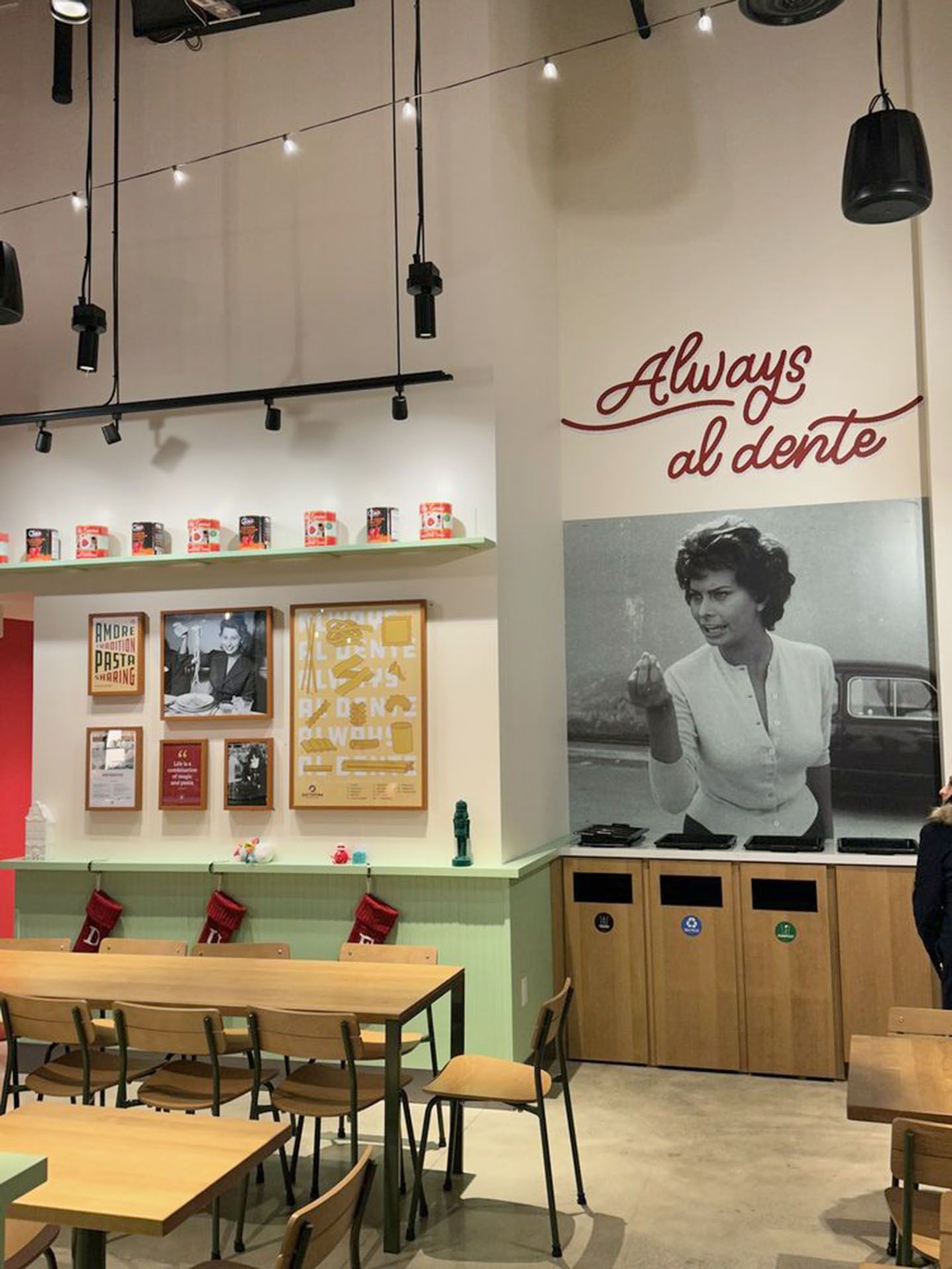 A newly built restaurant with tables and chairs