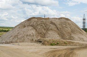 Pile of construction sand