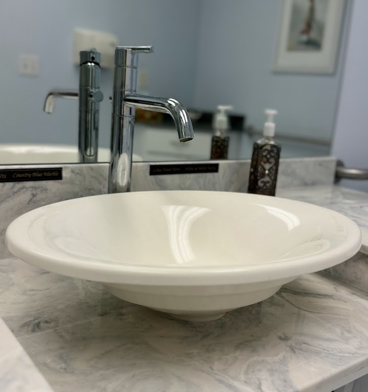 Recessed Oval vanity sink