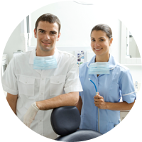 Two dentists in an office