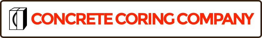 A concrete coring company logo on a white background