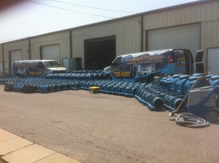 Dehumidifiers and service truck