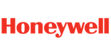 The honeywell logo is red and white on a white background.
