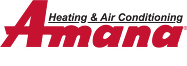 The logo for a company called amana heating and air conditioning
