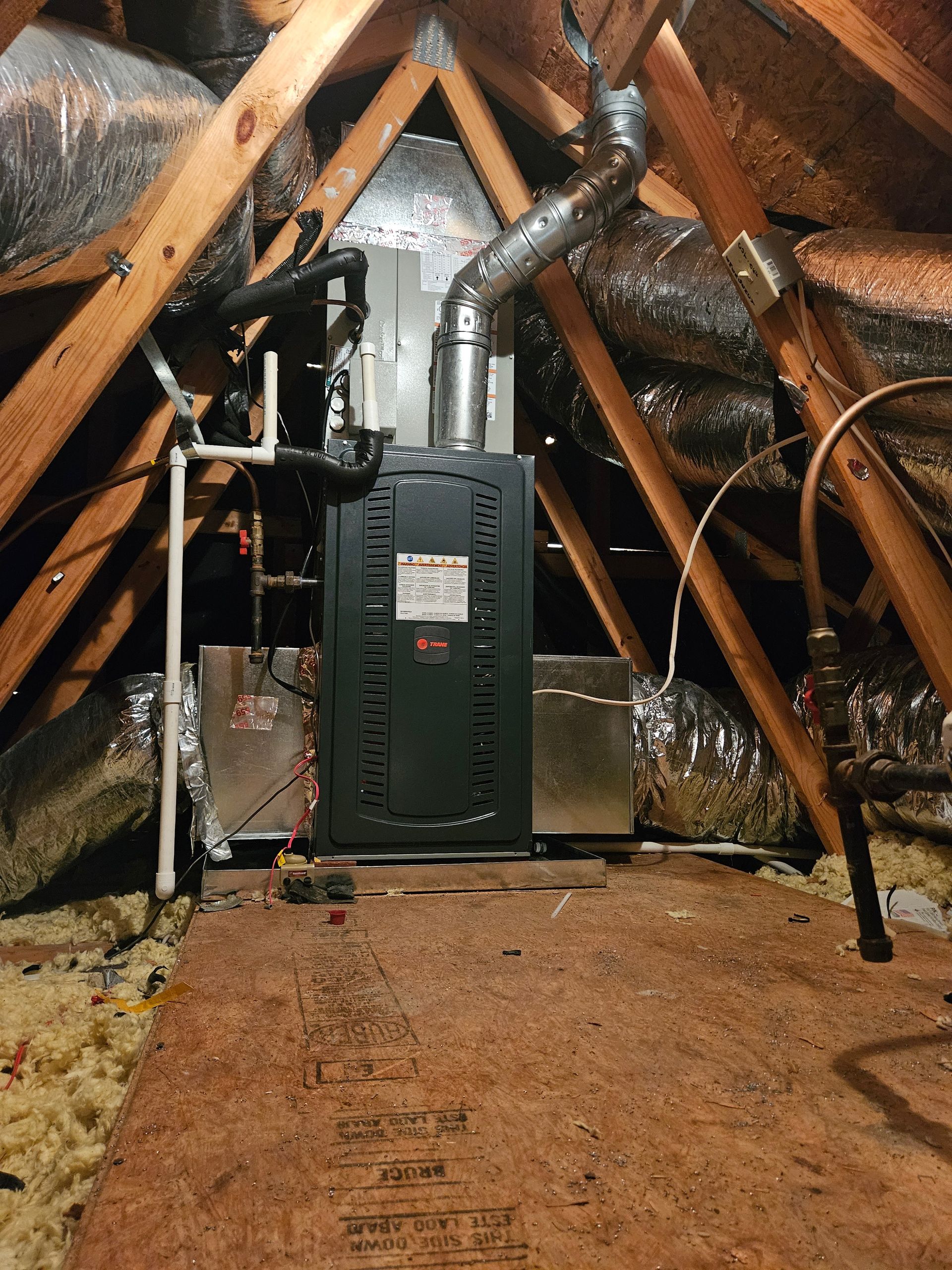 heating machiene at the end of a room