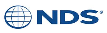 NDS logo with blue globe icon and bold blue letters on a white background
