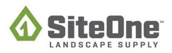 SiteOne Landscape Supply logo with green hexagon icon and gray text