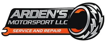 Arden&rsquo;s Motorsport LLC logo in black, white, orange, and gray with tire graphic and &ldquo;Service and Repair&rdquo; text