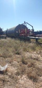Large cylindrical tank on a platform