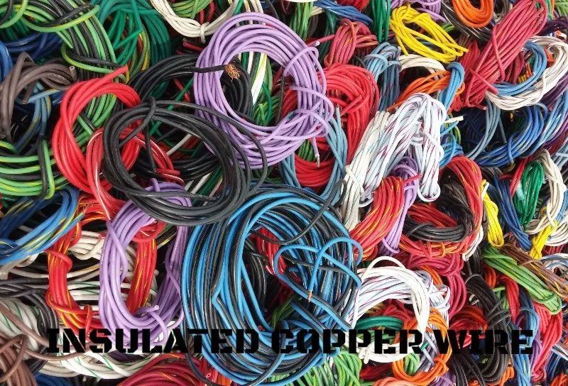 Pile of insulated copper wires