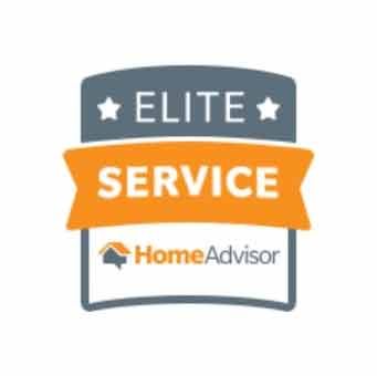 An elite service home advisor logo on a white background.