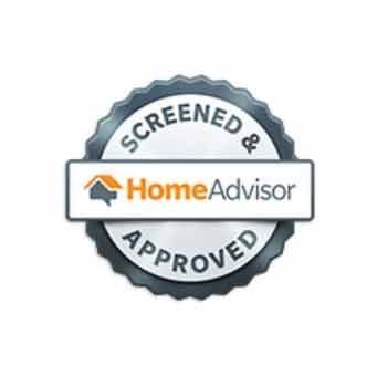 A screened and home advisor approved seal on a white background.