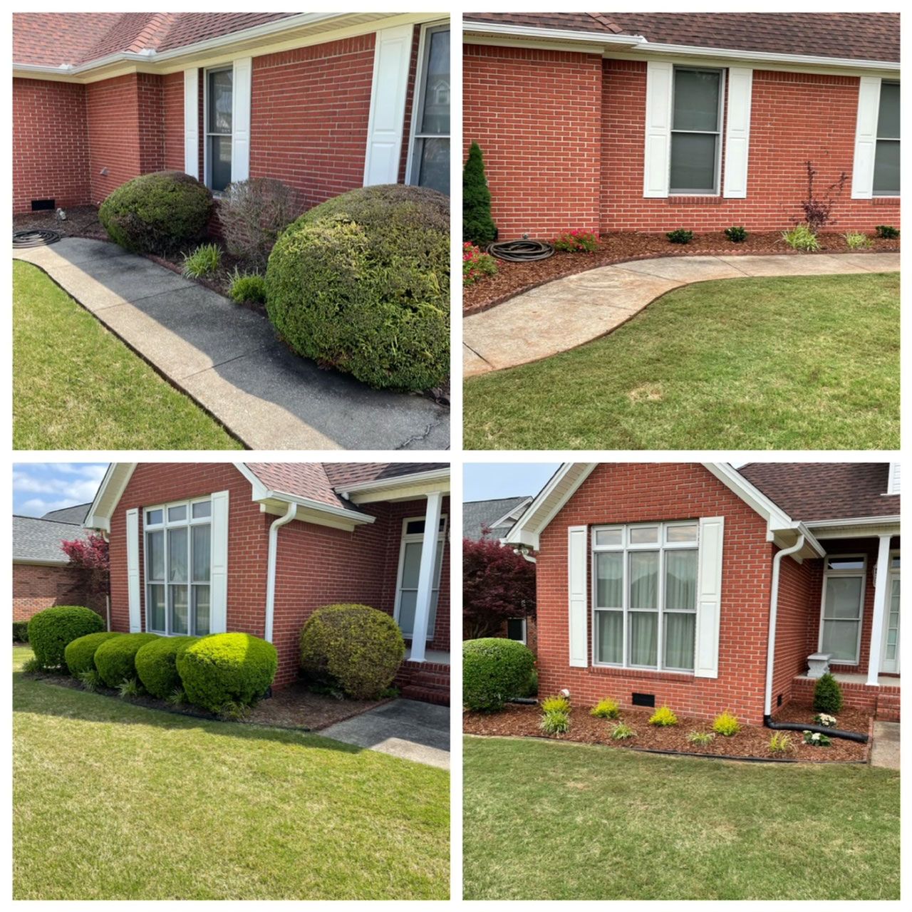 collage of images lawn care