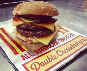 All American Drive-In hamburger
