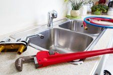 Plumbing tools and sink