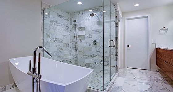 Bathroom with shower enclosure