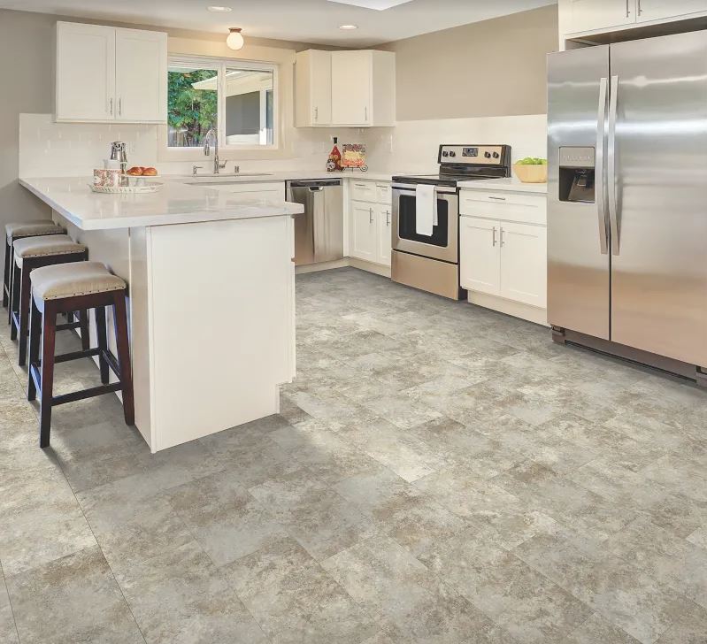 Luxury vinyl tile samples