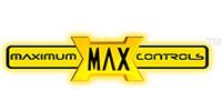 The logo for maximum max controls is yellow and black.