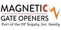 The logo for magnetic gate openers is part of the df supply inc. family.