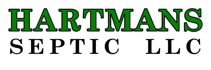 Hartmans Septic LLC logo with green and black text on a white background