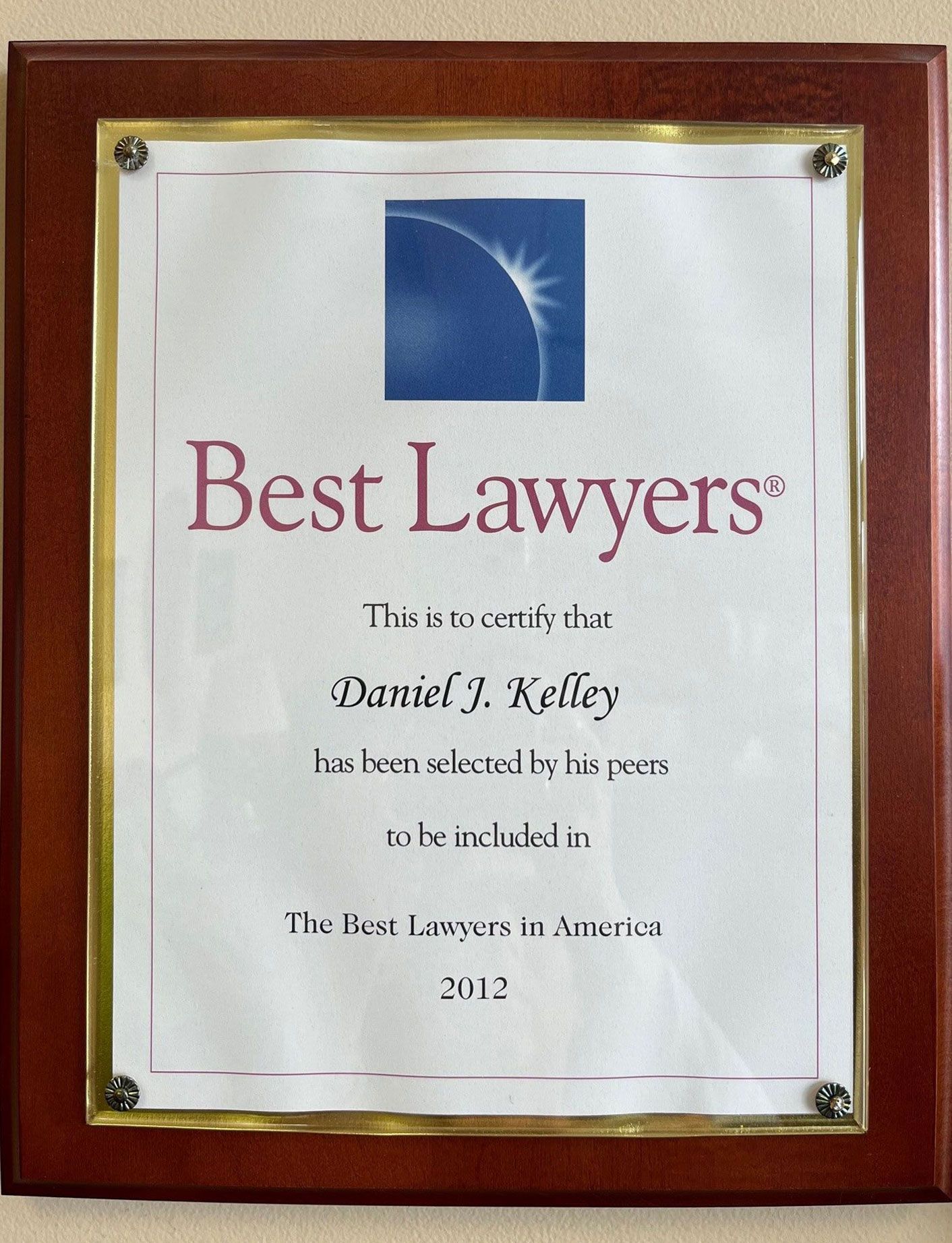 Best Lawyers 2012 - Daniel Kelley