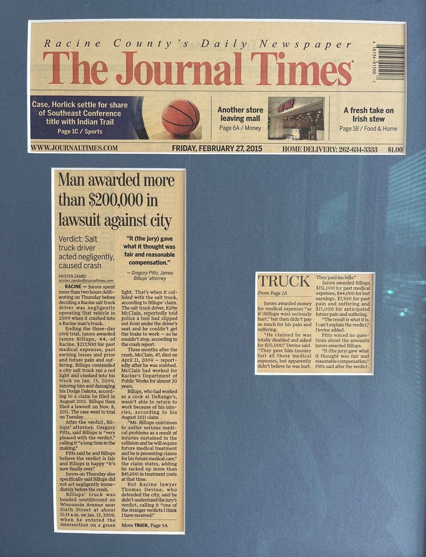 The Journal Times article