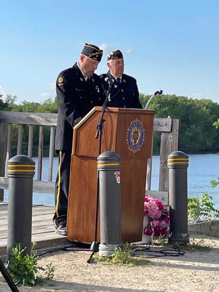 Veterans Day at Sutliff Bridge -Doug Thompson and Jim Leland